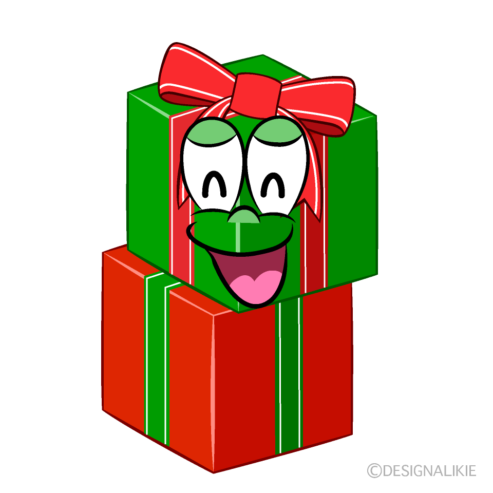 Smiling Present Cartoon Character Image