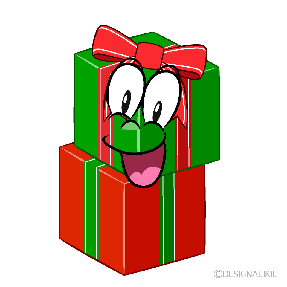 Surprising Present Cartoon Character Image