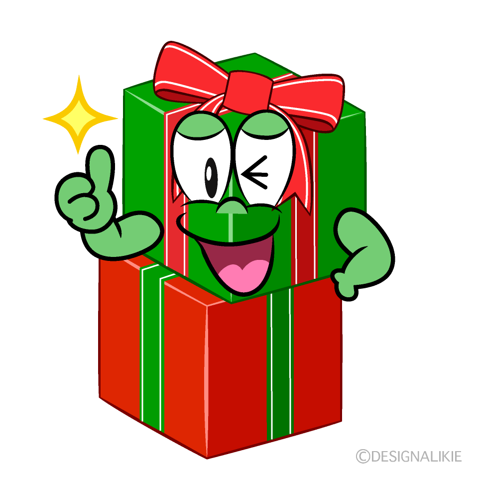 Thumbs up Present Cartoon Character Image