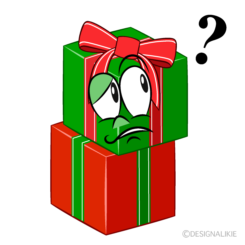 Thinking Present Cartoon Character Image