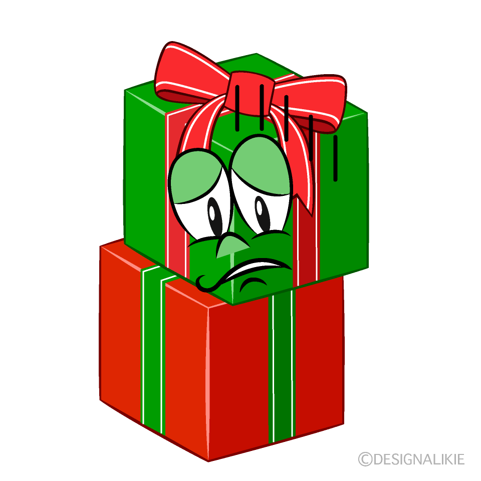 Depressed Present Cartoon Character Image