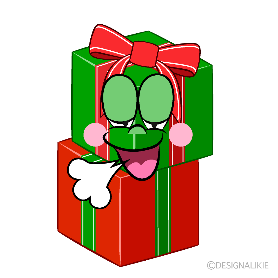 Relaxing Present Cartoon Character Image