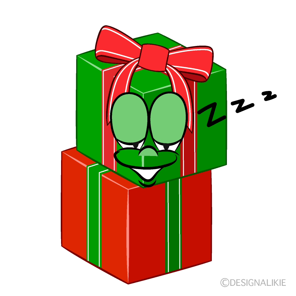 Sleeping Present Cartoon Character Image