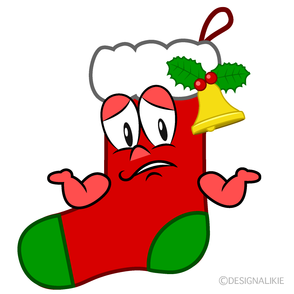 Troubled Christmas Stocking Cartoon Character Image