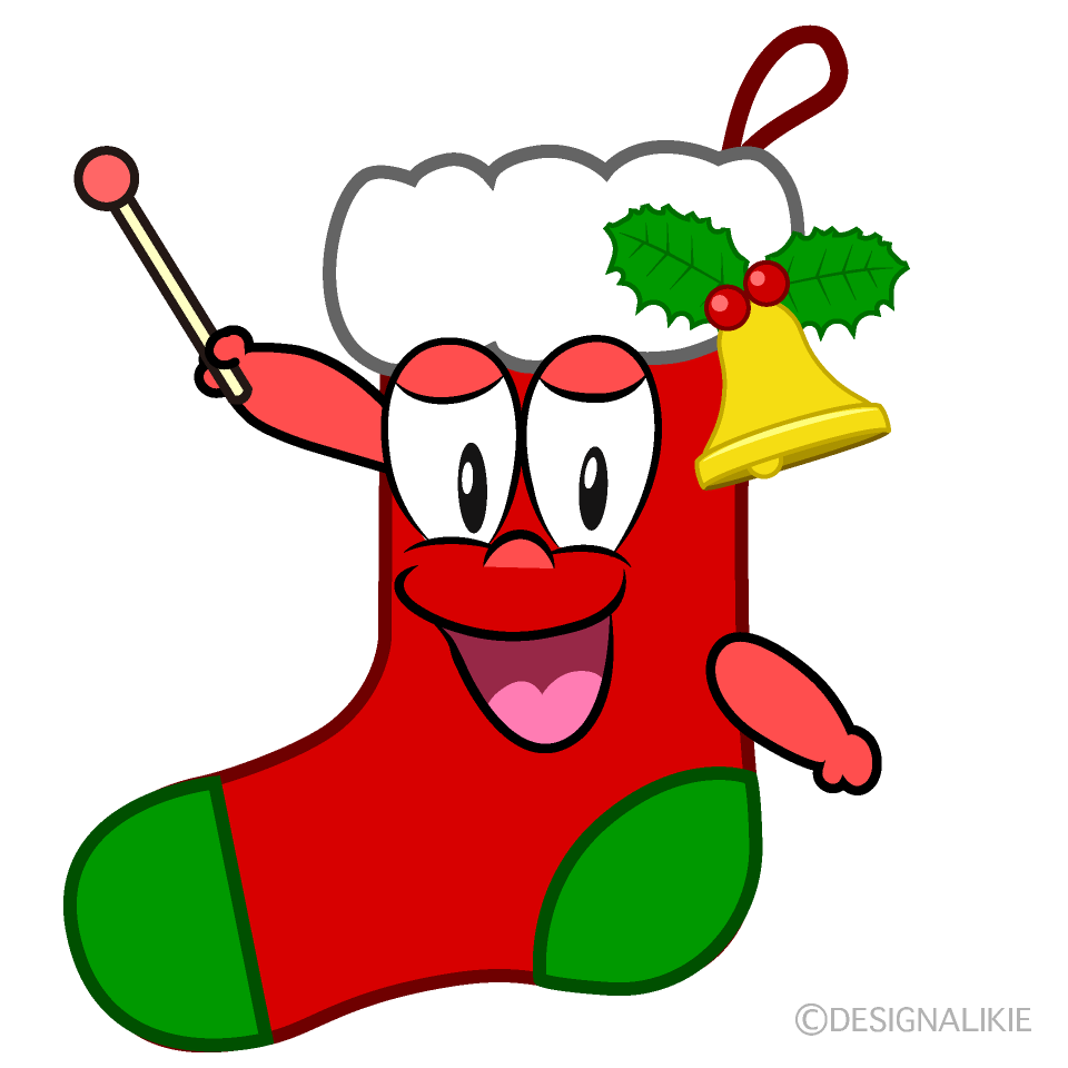 Speaking Christmas Stocking Cartoon Character Image