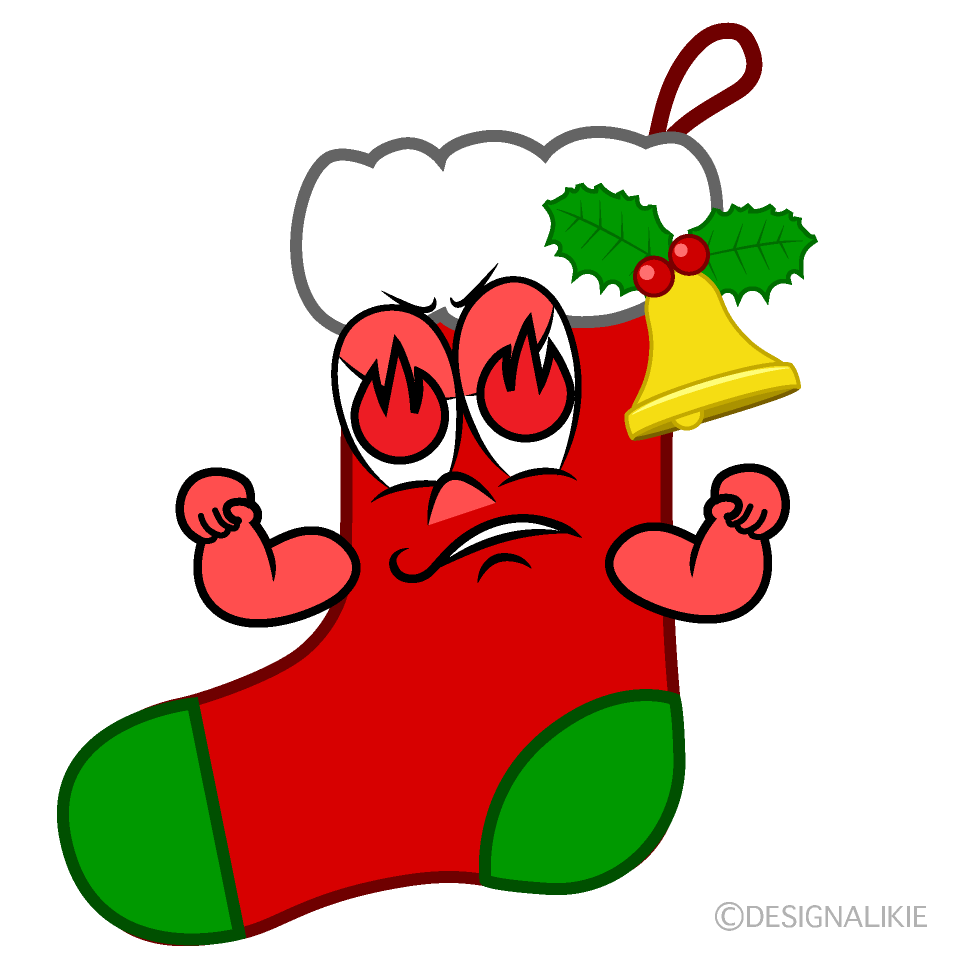 Enthusiasm Christmas Stocking Cartoon Character Image