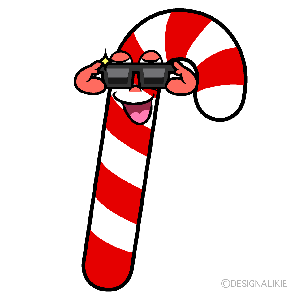 Cool Candy Cane Cartoon Character Image