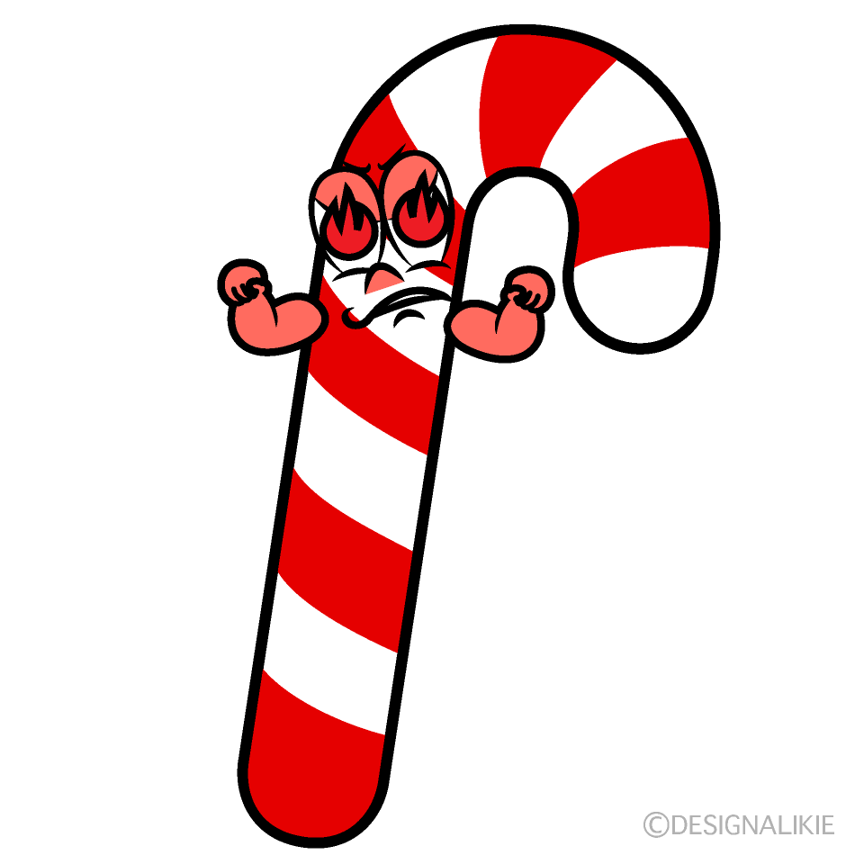 Enthusiasm Candy Cane Cartoon Character Image