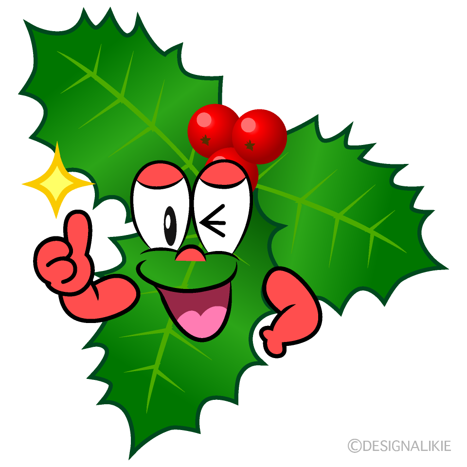 Thumbs up Holly Cartoon Character Image