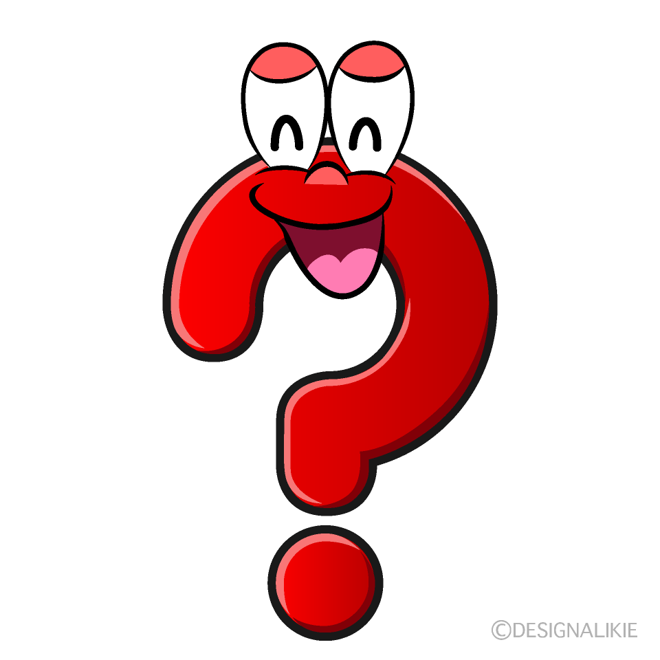 Smiling Question Mark Cartoon Character Image