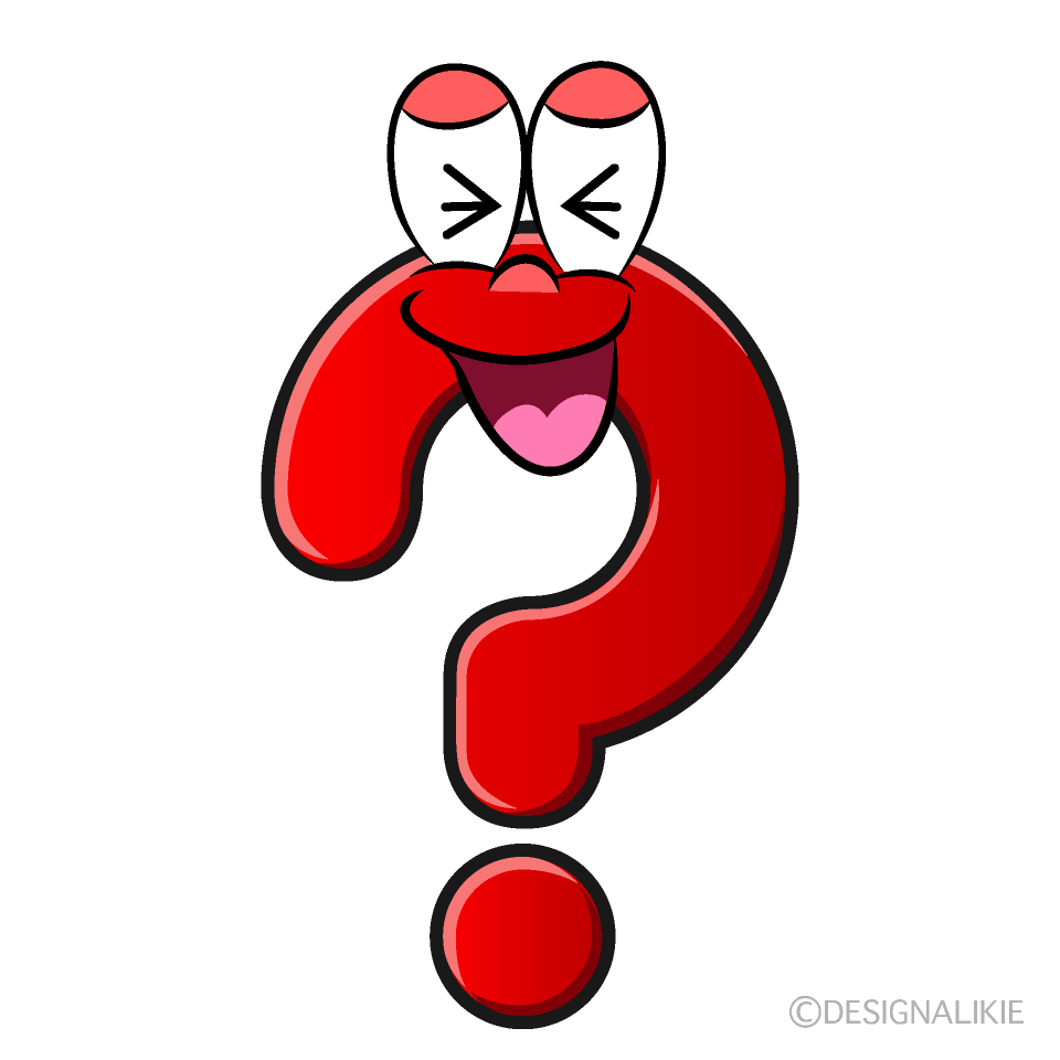 Laughing Question Mark Cartoon Character Image