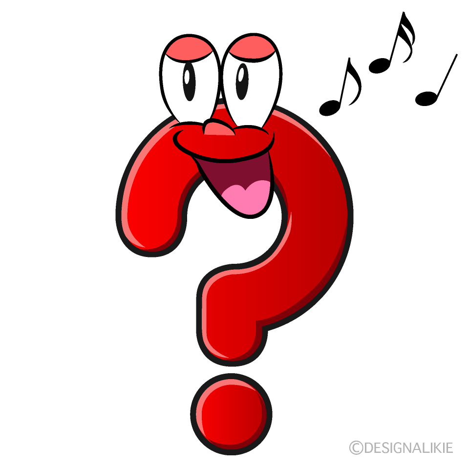 Singing Question Mark Cartoon Character Image