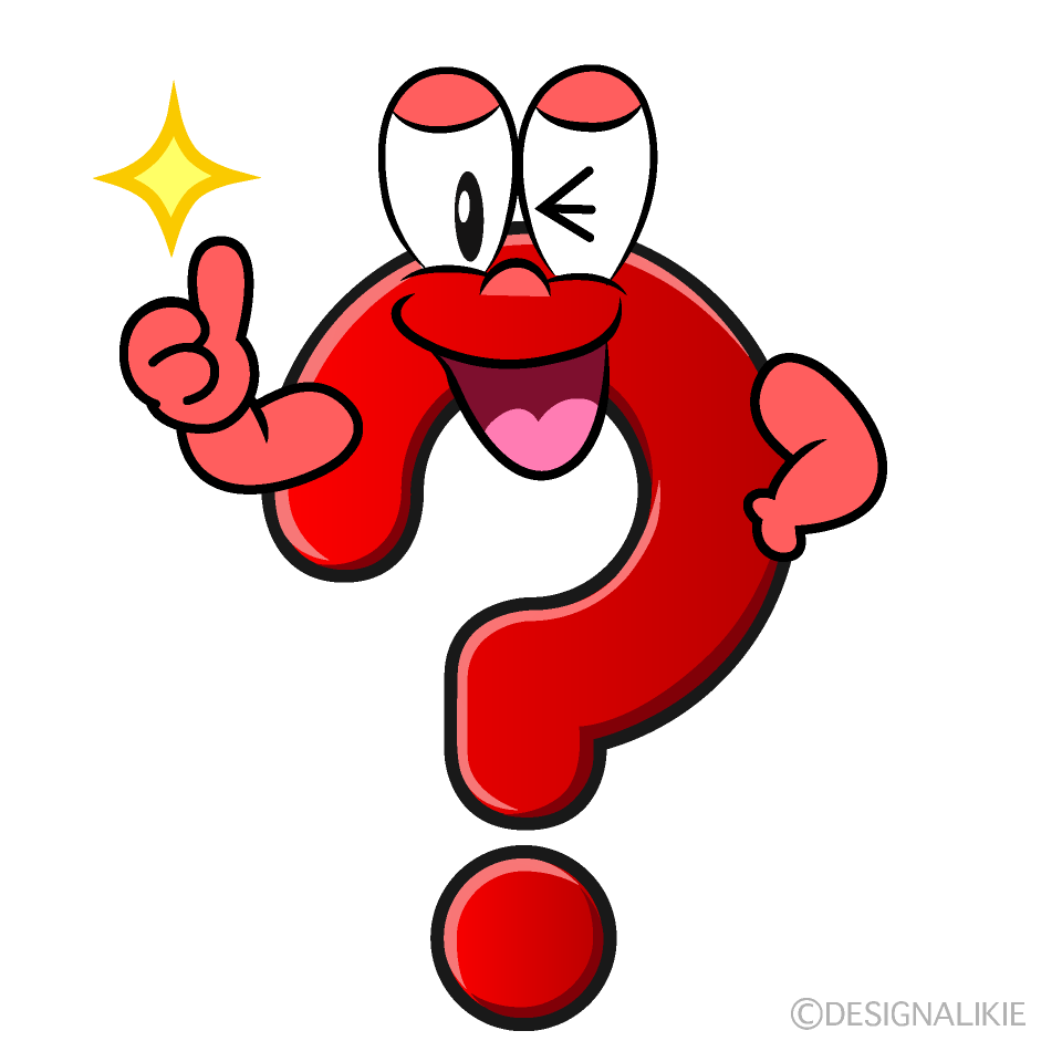 Thumbs up Question Mark Cartoon Character Image