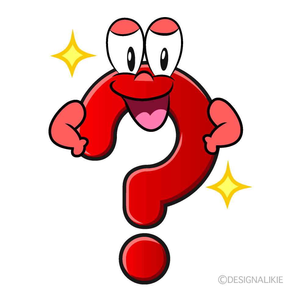 Glitter Question Mark Cartoon Character Image