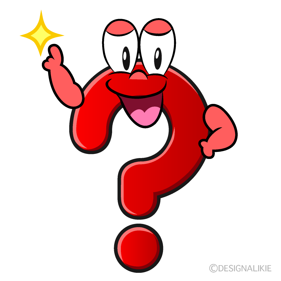 Posing Question Mark Cartoon Character Image