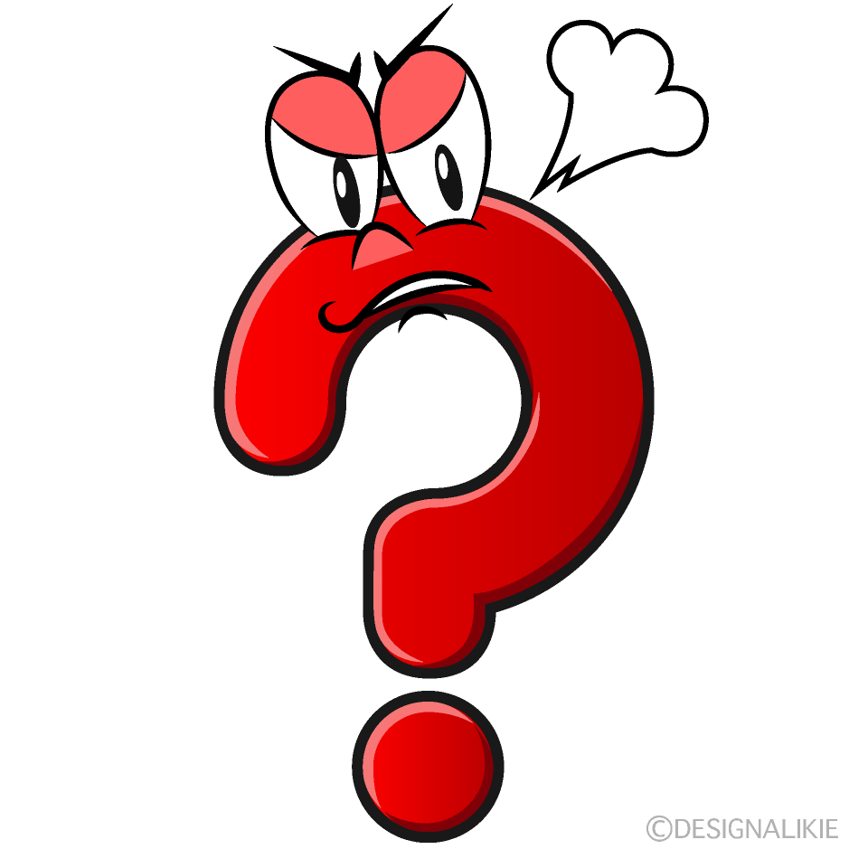 Angry Question Mark Cartoon Character Image