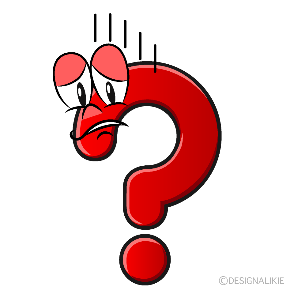 Depressed Question Mark Cartoon Character Image