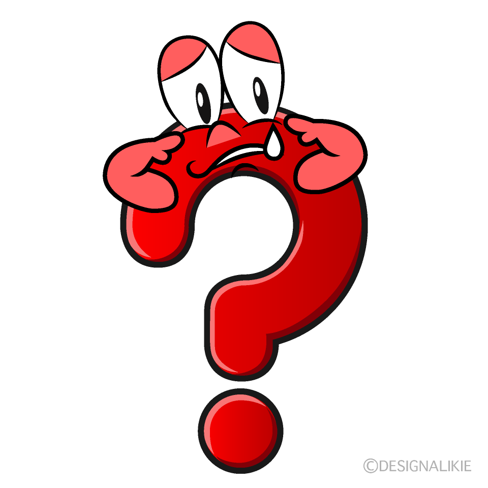 Sad Question Mark Cartoon Character Image