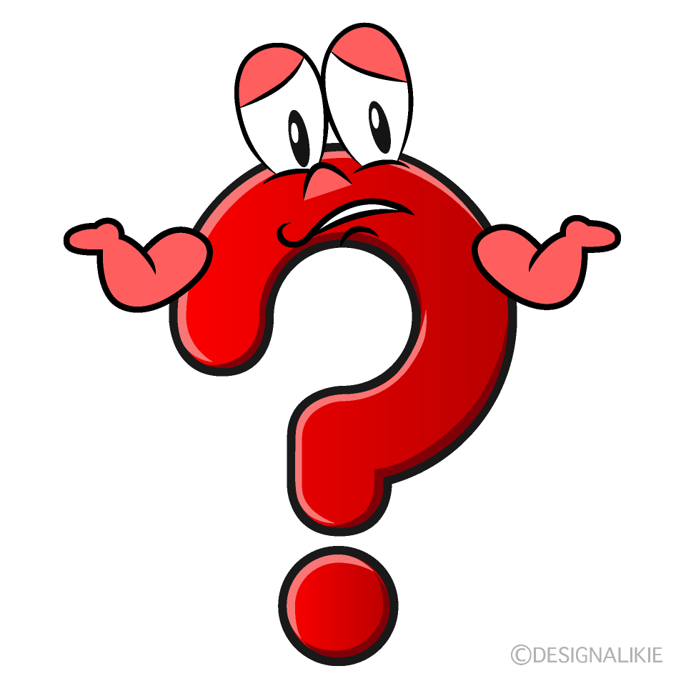 Troubled Question Mark Cartoon Character Image