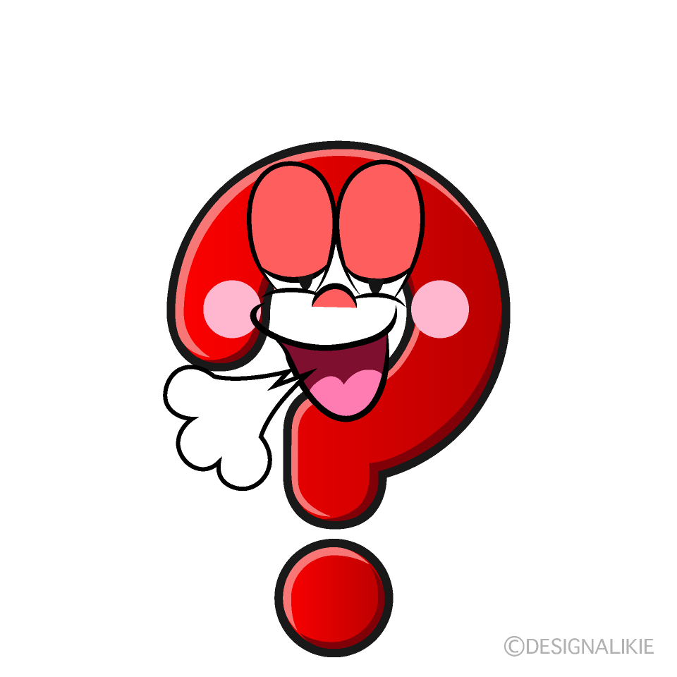 Relaxing Question Mark Cartoon Character Image