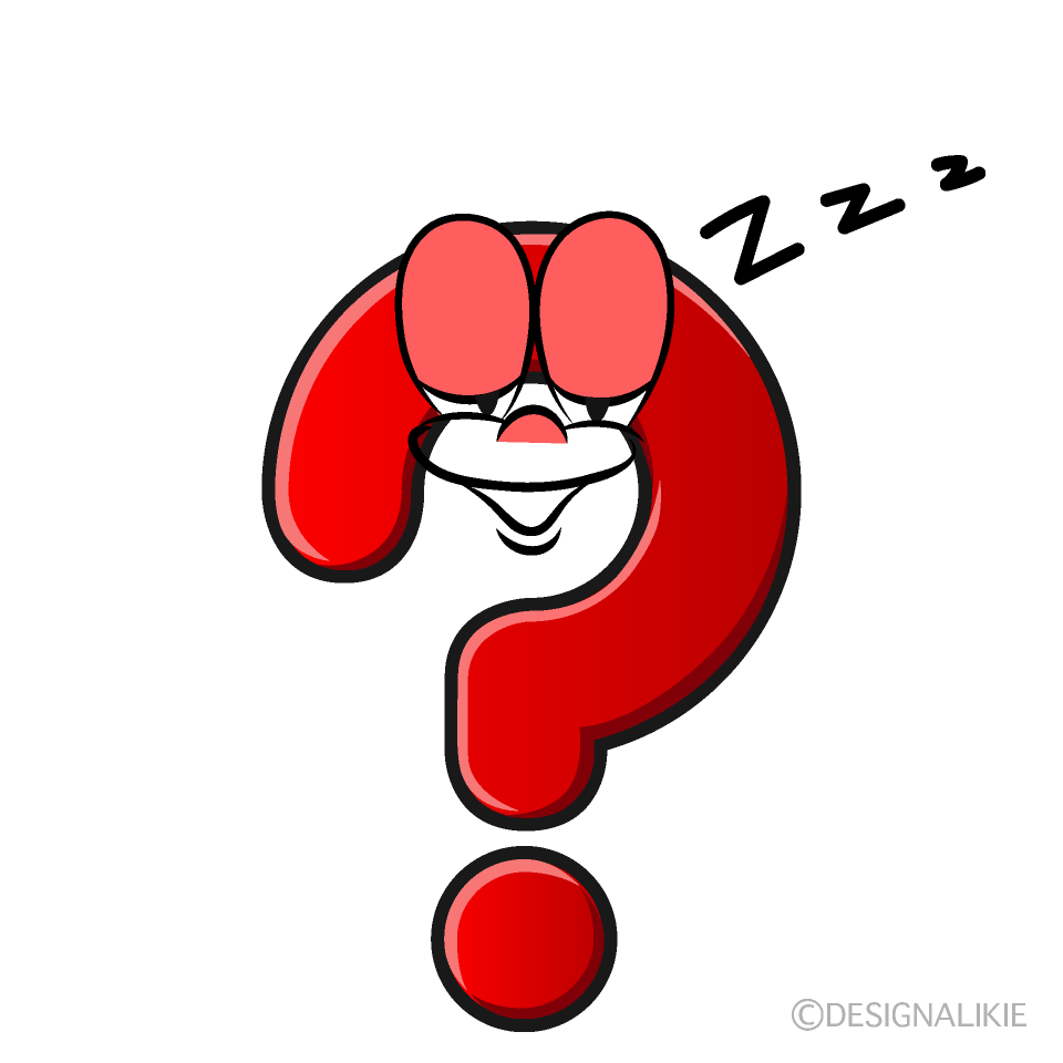 Sleeping Question Mark Cartoon Character Image