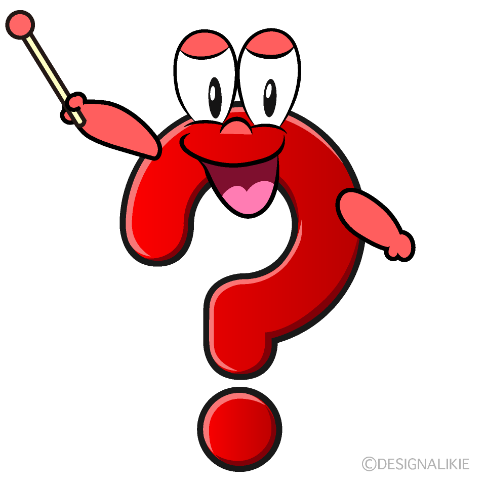 Speaking Question Mark Cartoon Character Image