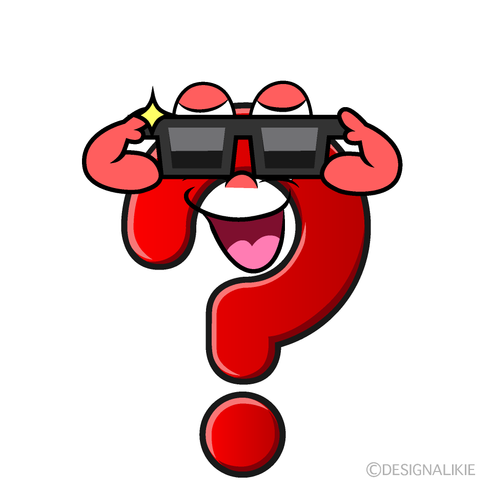 Cool Question Mark Cartoon Character Image