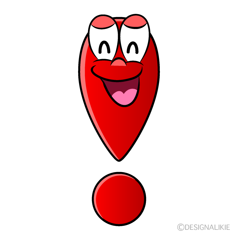 Smiling Exclamation Mark Cartoon Character Image