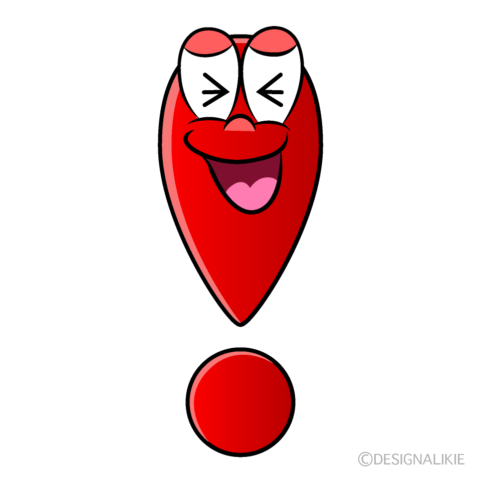 Laughing Exclamation Mark Cartoon Character Image