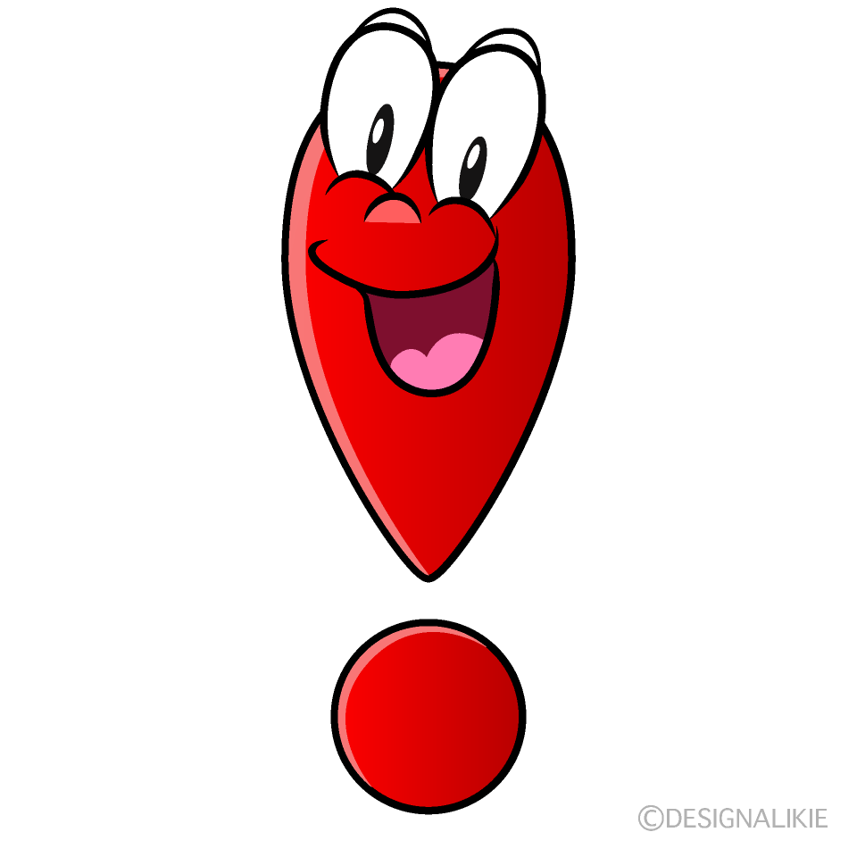 Surprising Exclamation Mark Cartoon Character Image