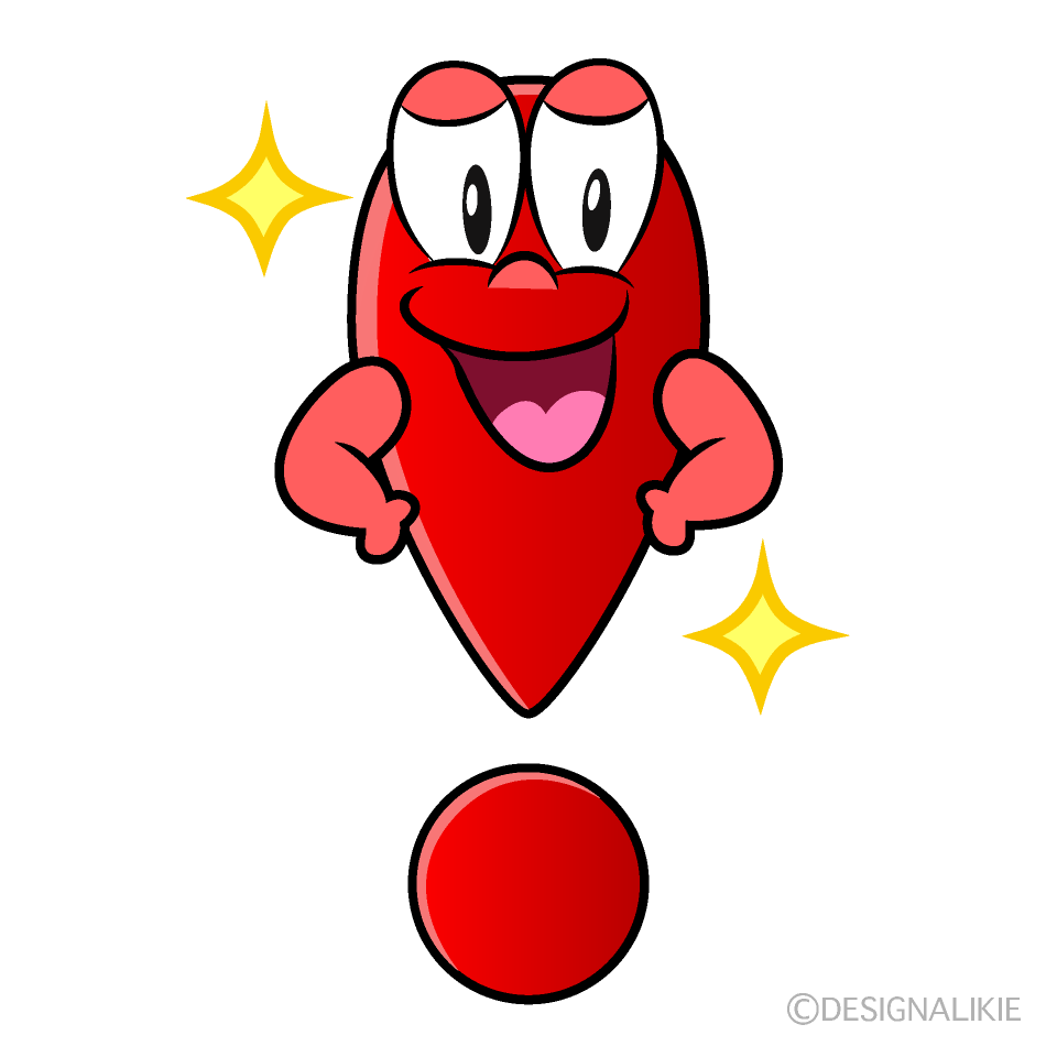 Glitter Exclamation Mark Cartoon Character Image