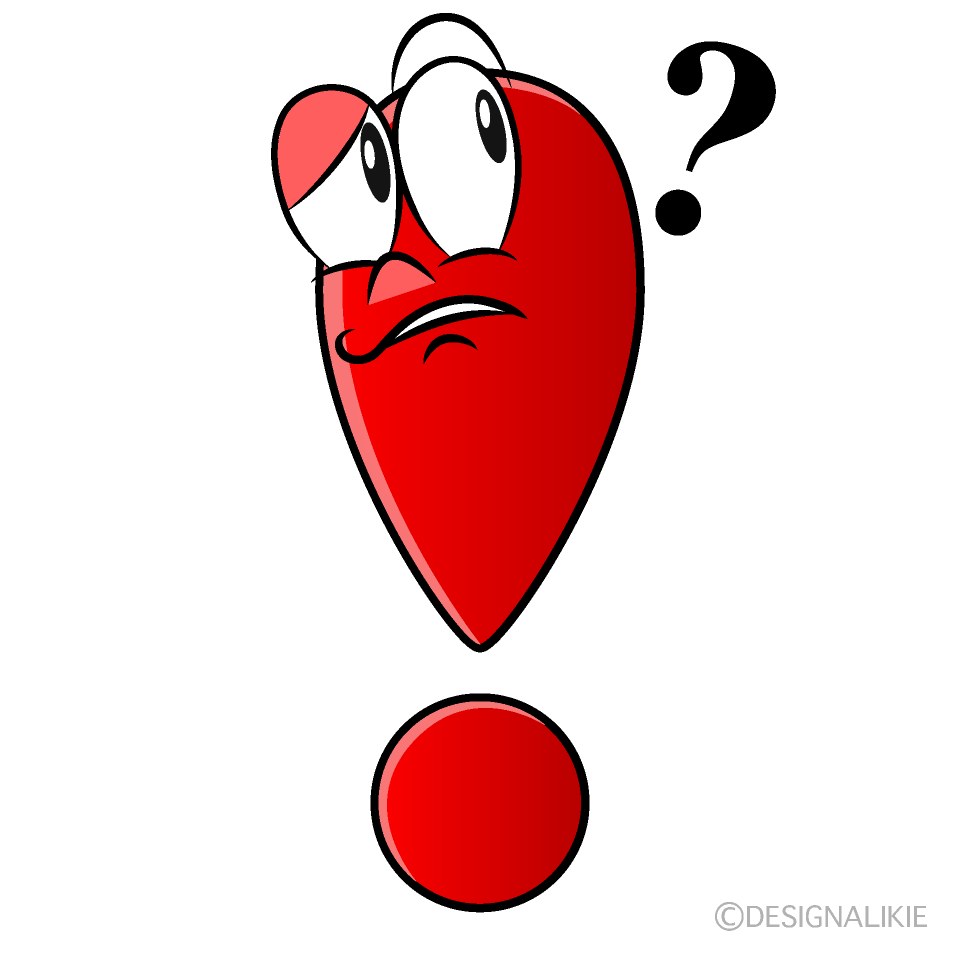 Thinking Exclamation Mark Cartoon Character Image