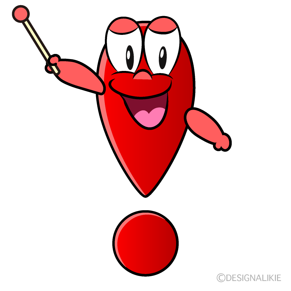 Speaking Exclamation Mark Cartoon Character Image