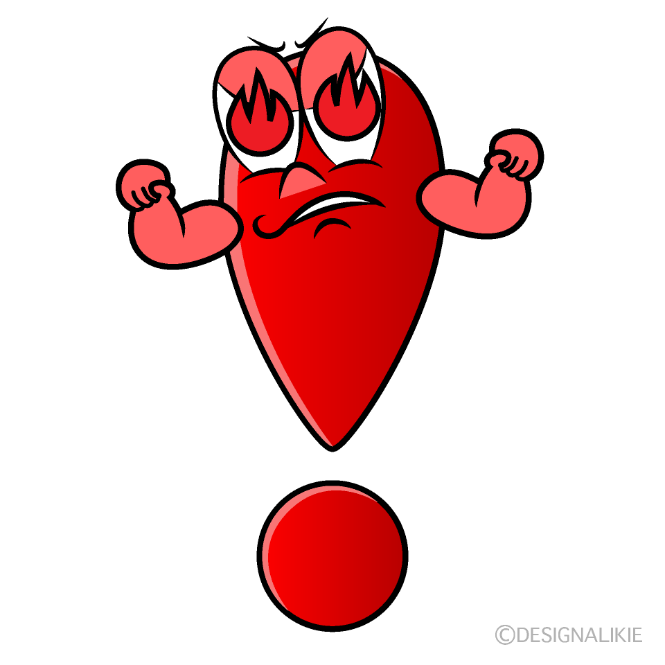 Enthusiasm Exclamation Mark Cartoon Character Image