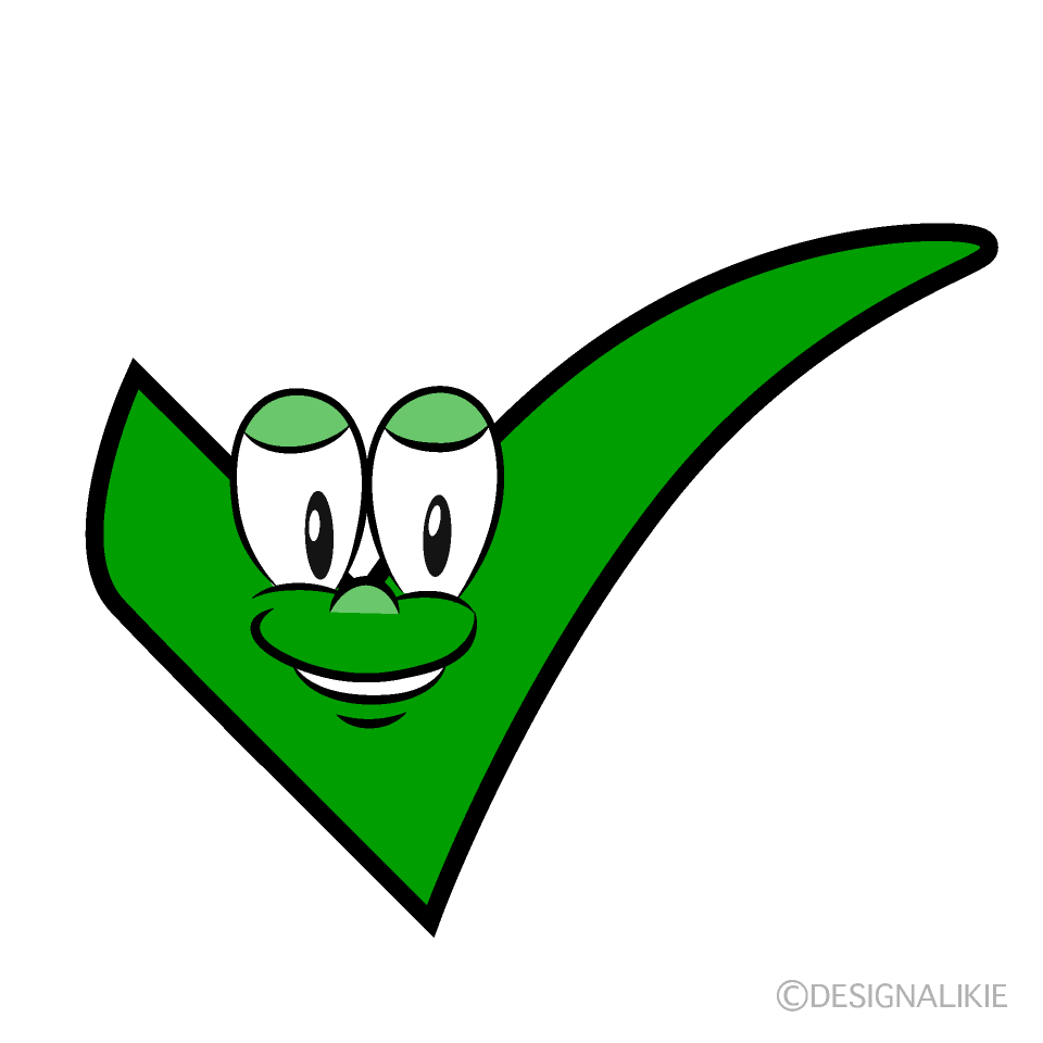 Check Mark Cartoon Character Image