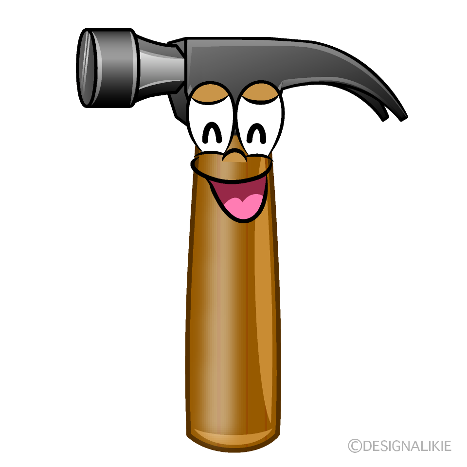 Smiling Hammer Cartoon Character Image