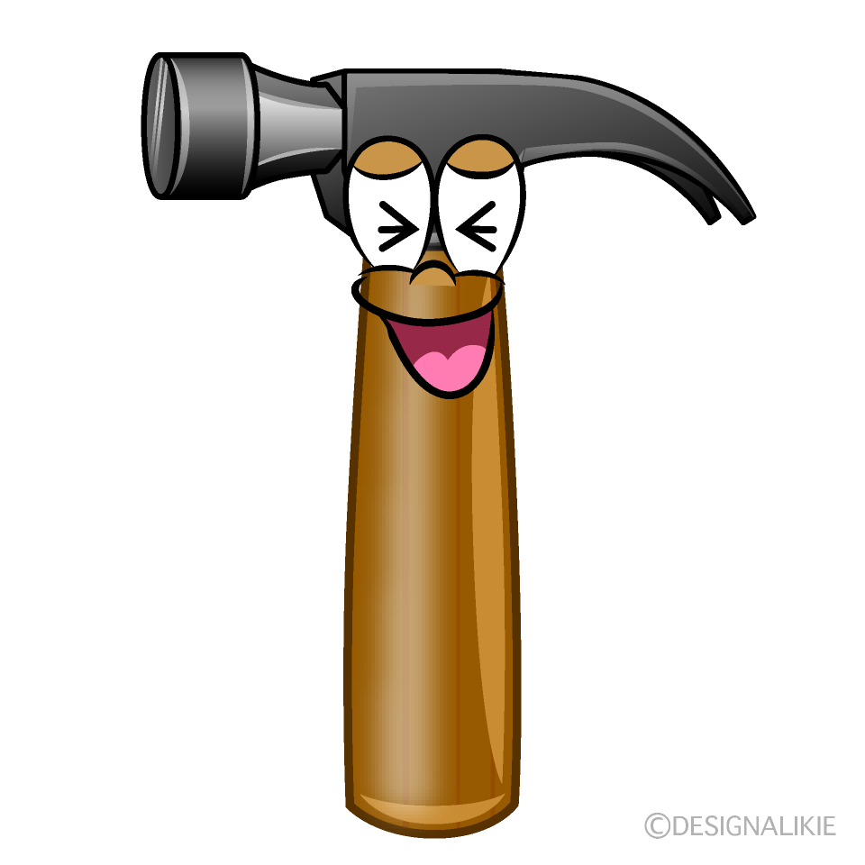 Laughing Hammer Cartoon Character Image