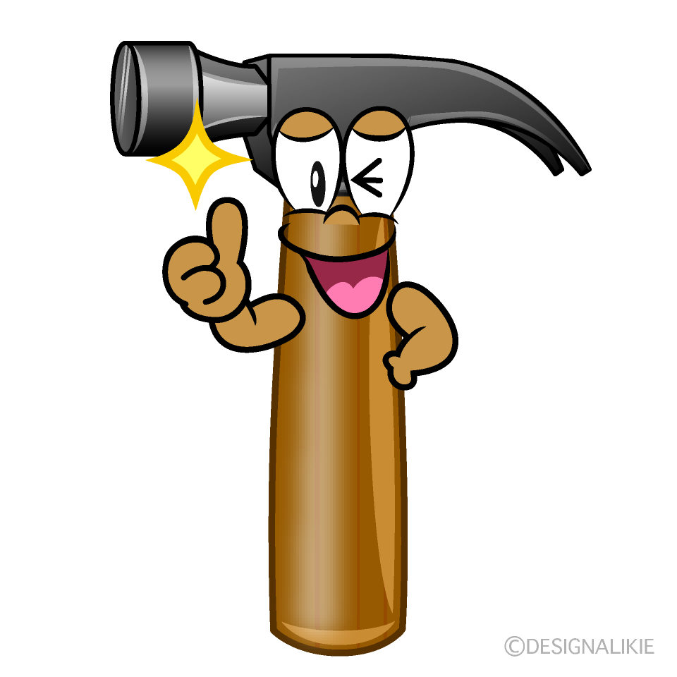 Thumbs up Hammer Cartoon Character Image