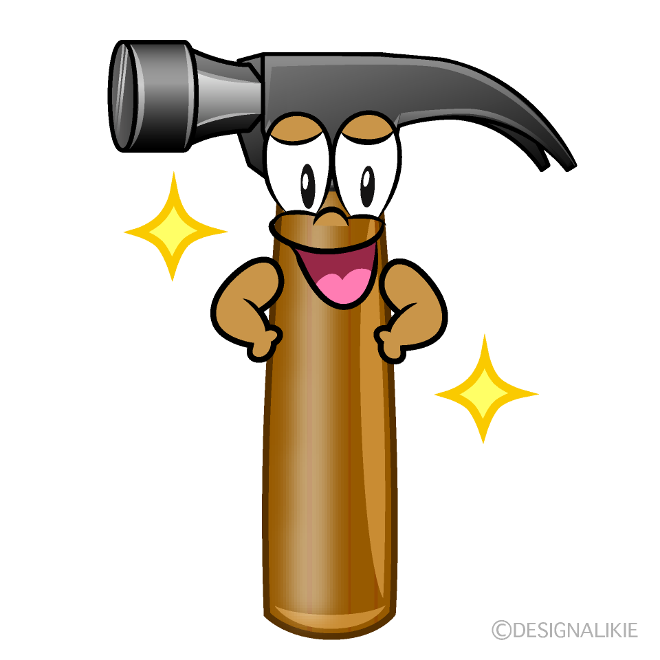 Glitter Hammer Cartoon Character Image