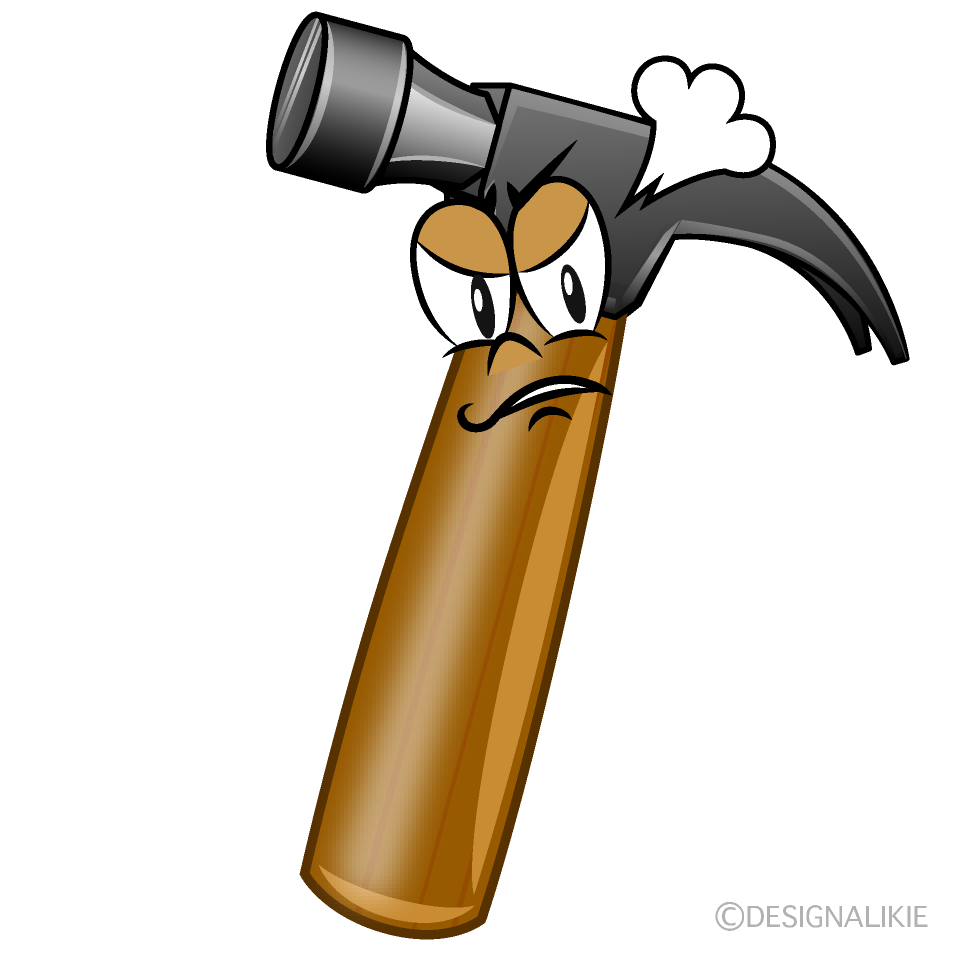 Angry Hammer Cartoon Character Image