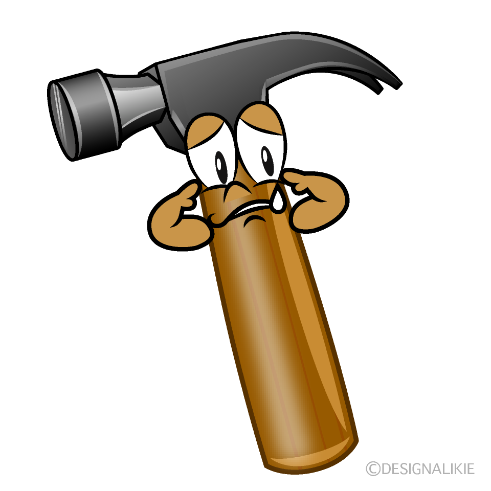 Sad Hammer Cartoon Character Image