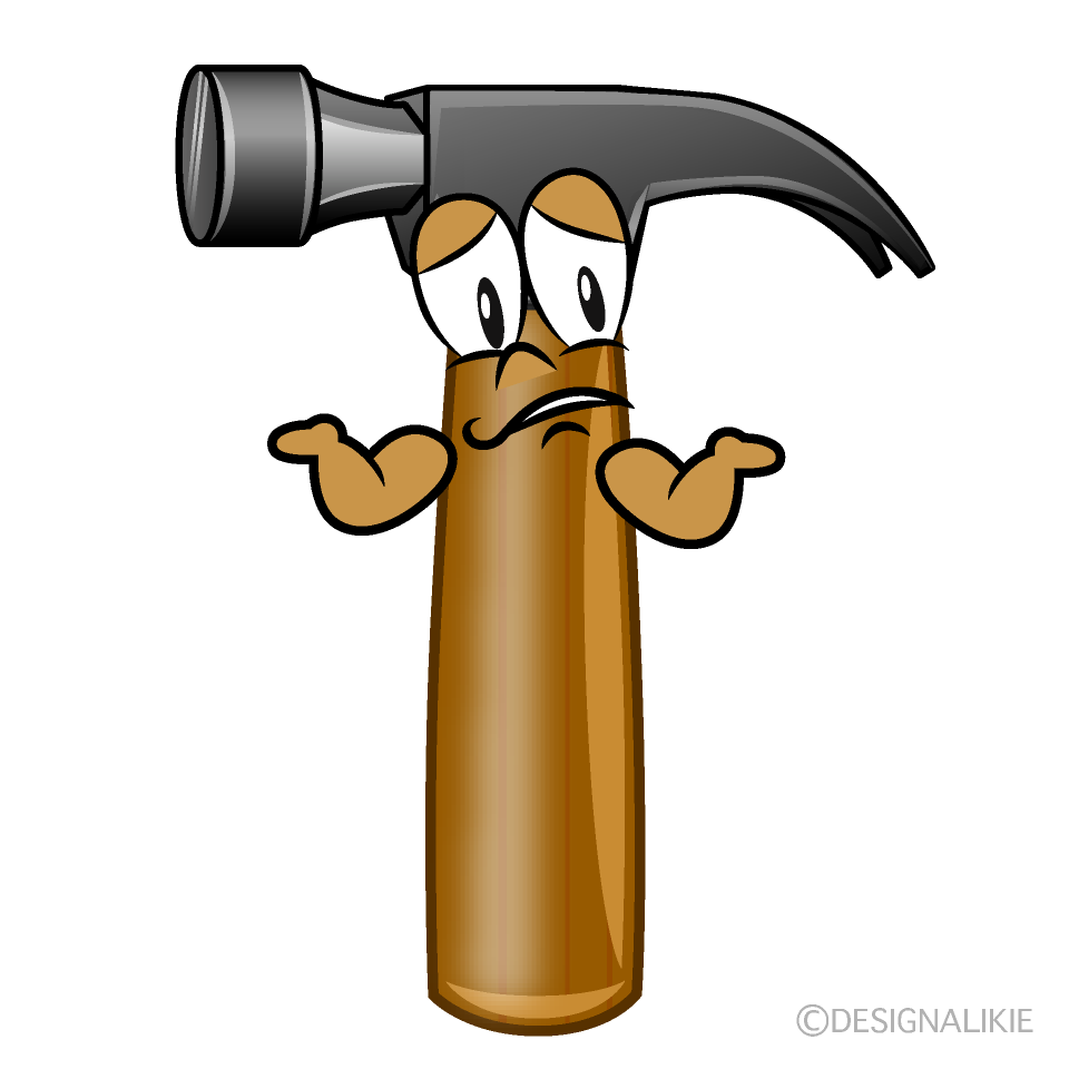 Troubled Hammer Cartoon Character Image