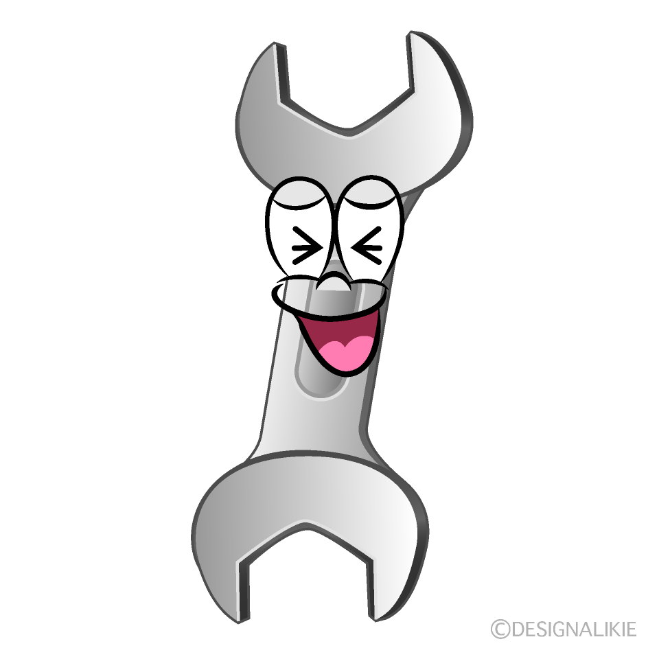 Laughing Spanner Cartoon Character Image