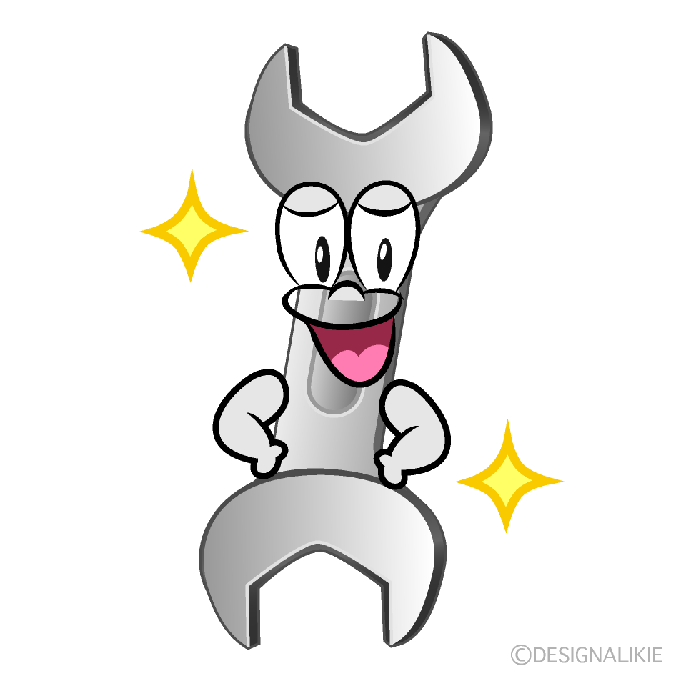 Glitter Spanner Cartoon Character Image