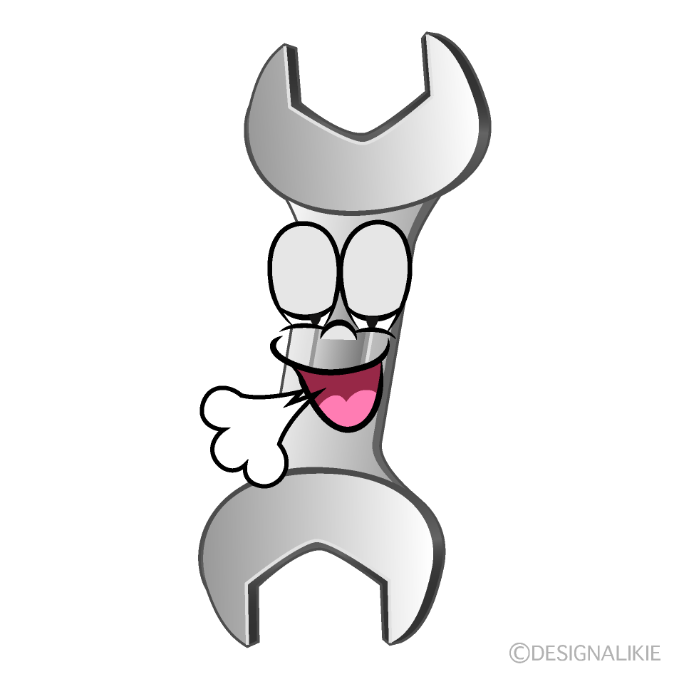 Relaxing Spanner Cartoon Character Image