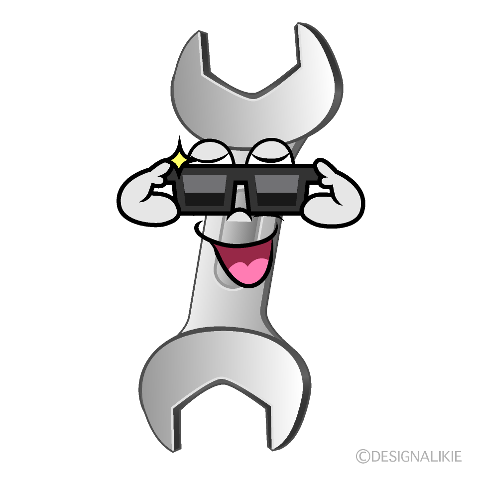 Cool Spanner Cartoon Character Image