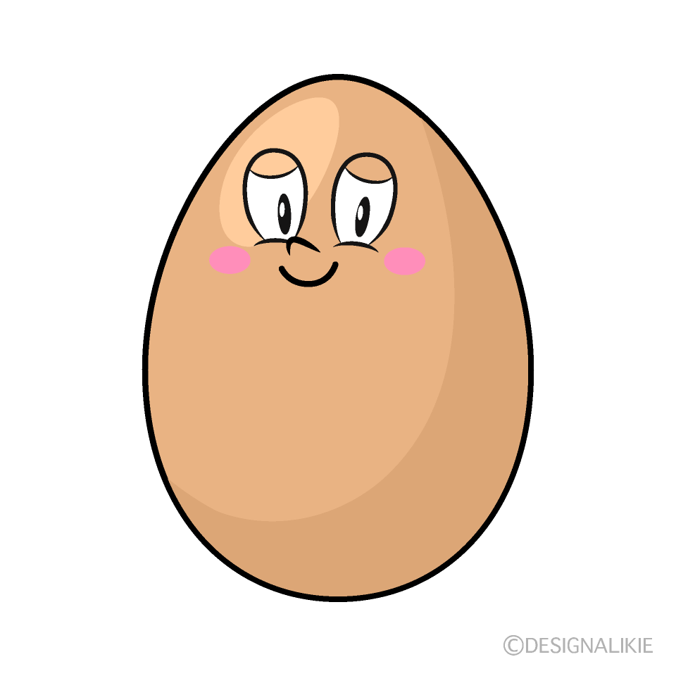 Free Brown Egg Cartoon Image｜Charatoon