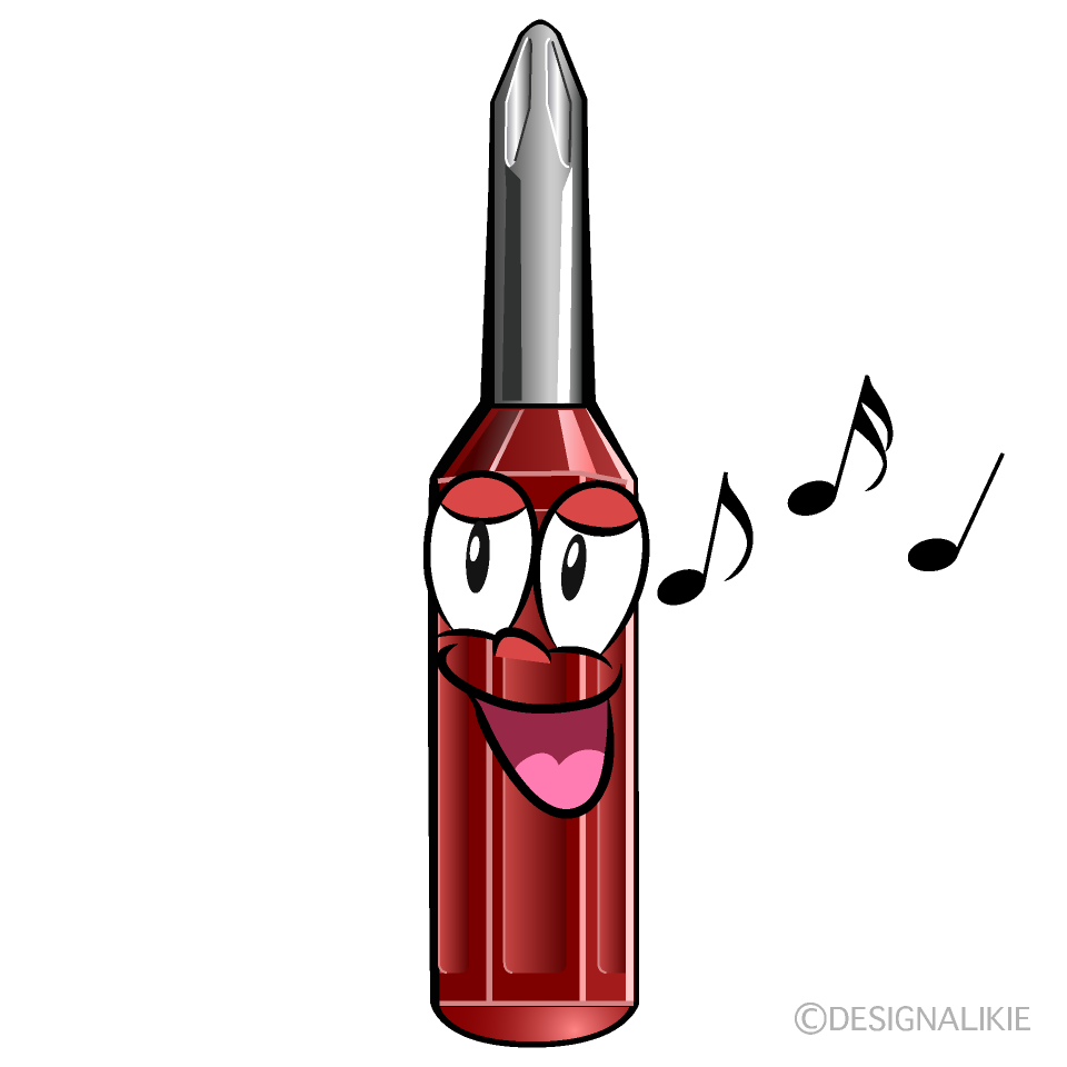 Singing Screw Driver Cartoon Character Image