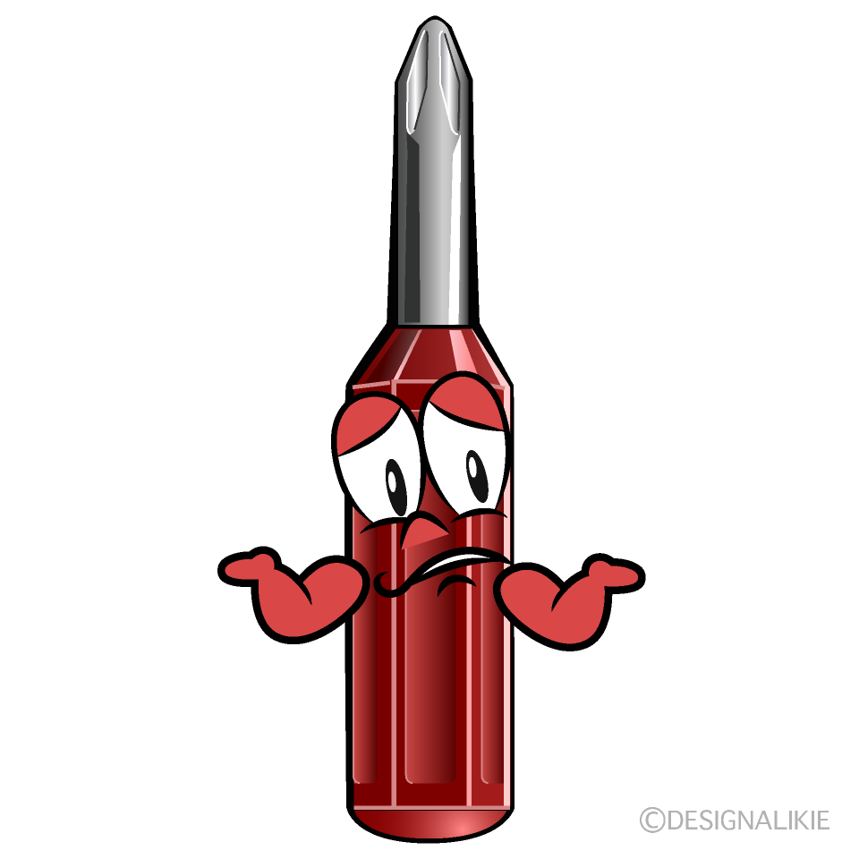 Troubled Screw Driver Cartoon Character Image