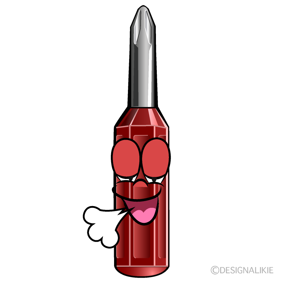 Relaxing Screw Driver Cartoon Character Image